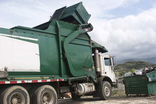 Variety of garden waste being cleared