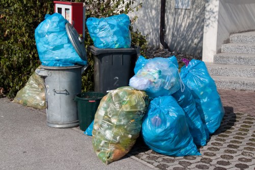 Bulk waste collection truck in Harlesden