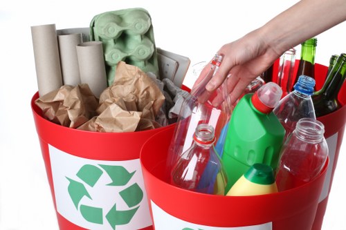 Recyclable materials sorted for recycling in Harlesden